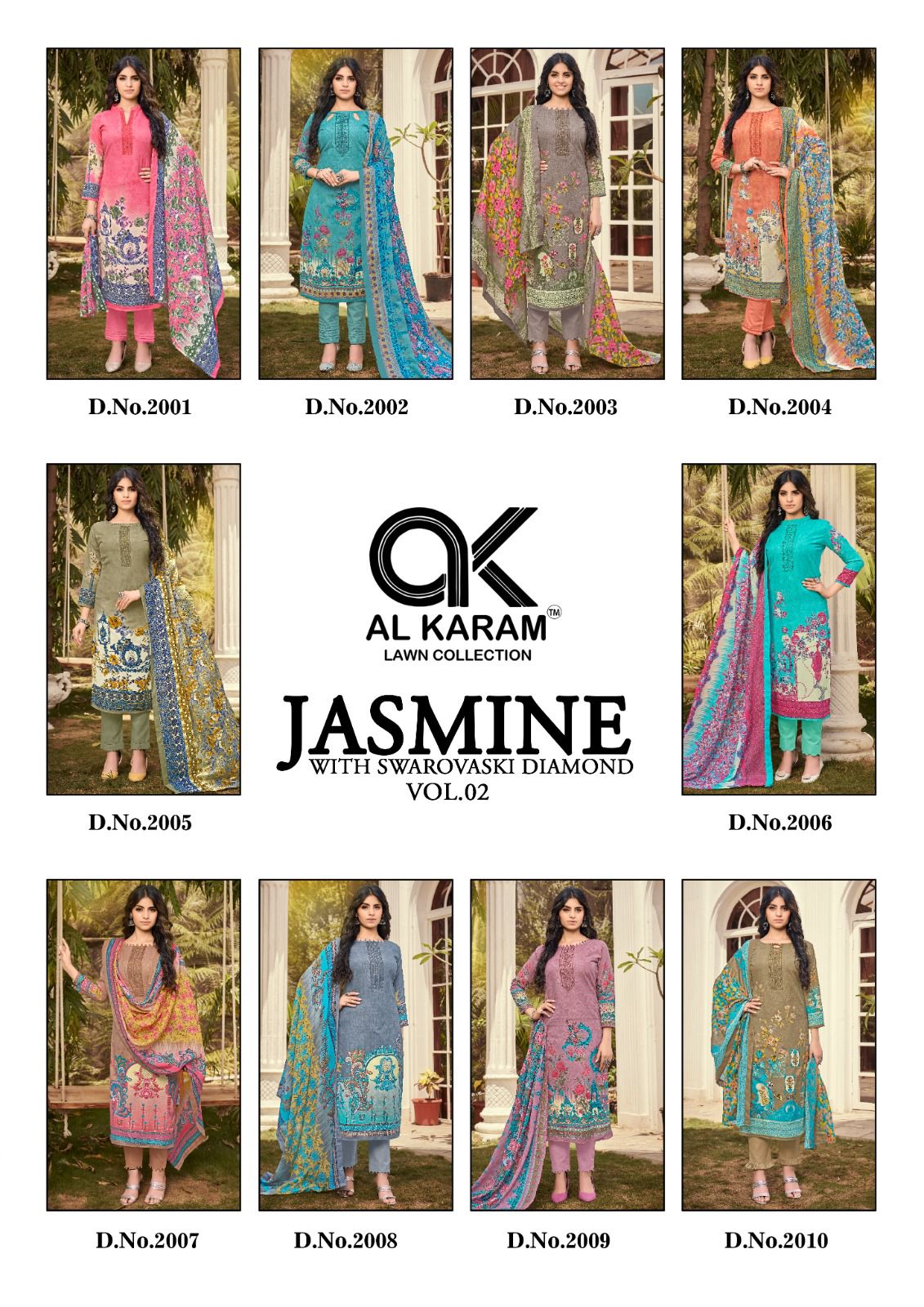 Jasmine Vol 2 By Al Karam Karachi Cotton Dress Material Catalog